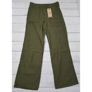 Levis Ribcage Straight Utility Pants Womens Size 28x29 - Green